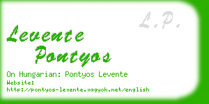 levente pontyos business card